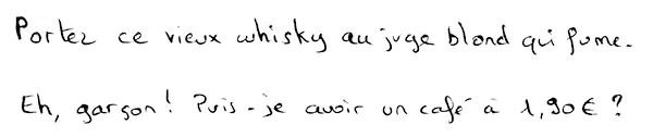 Ecriture manuelle